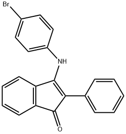 3-(4-bromoanilino)-2-phenyl-1H-inden-1-one Struktur