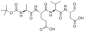 BOC-ALA-GLU-VAL-ASP-ALDEHYDE (PSEUDO ACID) 结构式