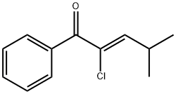 2-Penten-1-one, 2-chloro-4-methyl-1-phenyl-, (2Z)- (9CI) 结构式