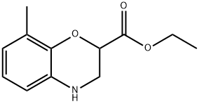 ETHYL 8-METHYL-3,4-DIHYDRO-2H-1,4-BENZOXAZINE-2-CARBOXYLATE 结构式