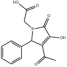 (3-乙酰基-4-羟基-5-氧-2-苯基-2,5-二氢-吡咯-1-YL)-乙酸,220128-11-0,结构式