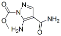 1H-Pyrazole-1-carboxylic  acid,  5-amino-4-(aminocarbonyl)-,  methyl  ester 结构式