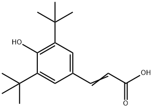 3,5-二叔丁基-4-羟基肉桂酸, 22014-01-3, 结构式