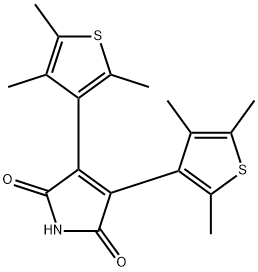 2,3-ビス(2,4,5-トリメチル-3-チエニル)マレイミド 化学構造式