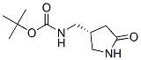 Carbamic acid, [[(3R)-5-oxo-3-pyrrolidinyl]methyl]-, 1,1-dimethylethyl ester Structure