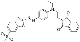 N-[2-[N-ethyl-4-[[6-(methylsulphonyl)benzothiazol-2-yl]azo]-m-toluidino]ethyl]phthalimide  Struktur