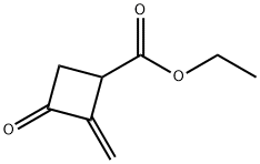 Cyclobutanecarboxylic acid, 2-methylene-3-oxo-, ethyl ester (9CI) Structure