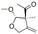 Ethanone, 1-[(2S,3S)-tetrahydro-2-methoxy-3-methyl-4-methylene-3-furanyl]- Structure