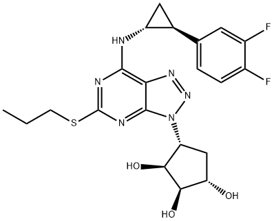 3α-[7-[[(1R)-2α-(3,4-ジフルオロフェニル)シクロプロパン-1β-イル]アミノ]-5-(プロピルチオ)-3H-1,2,3-トリアゾロ[4,5-d]ピリミジン-3-イル]シクロペンタン-1β,2β,5α-トリオール