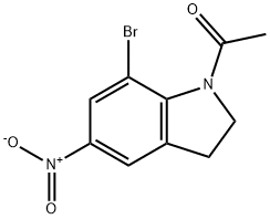 1-ACETYL-7-BROMO-5-NITROINDOLINE,220442-80-8,结构式