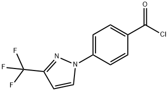 4-(3-三氟甲基)吡唑-1-基苯甲酰氯 结构式