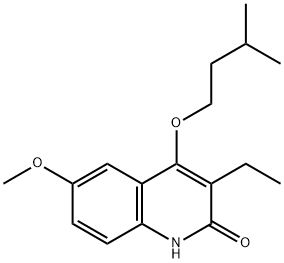 Carbostyril, 3-ethyl-4-(isopentyloxy)-6-methoxy- Structure