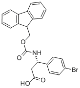 FMOC-(S)-3-AMINO-3-(4-BROMO-PHENYL)-PROPIONIC ACID 化学構造式