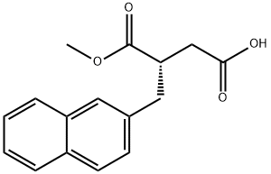 (S)-3-メトキシカルボニル-4-(2-ナフチル)酪酸 化学構造式