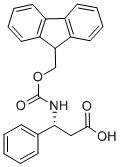 Fmoc-(R)-3-Amino-3-phenylpropionic acid Struktur