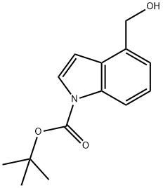 4-(羟甲基)-1H-吲哚-1-甲酸叔丁酯,220499-12-7,结构式