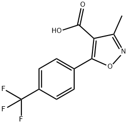 3-甲基-5-(4-(三氟甲基)苯基)异噁唑-4-羧酸,220652-98-2,结构式