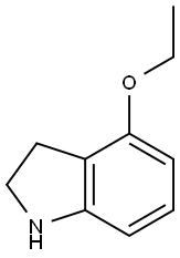 4-乙氧基二氢吲哚, 220657-56-7, 结构式