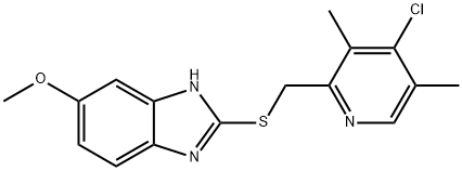 4-Desmethoxy-4-chloro Omeprazole Sulfide 化学構造式
