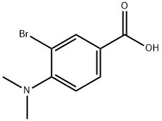 3-溴-4-(二甲基氨基)苯甲酸 结构式