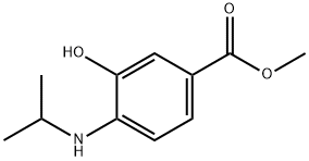 Benzoic acid, 3-hydroxy-4-[(1-methylethyl)amino]-, methyl ester (9CI) Struktur