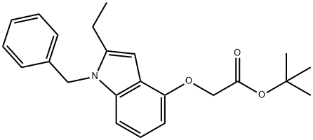 tert-butyl 2-(1-benzyl-2-ethyl-1H-indol-4-yloxy)acetate Structure