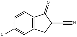 5-CHLORO-2,3-DIHYDRO-1-OXO-1H-INDENE-2-CARBONITRILE Struktur