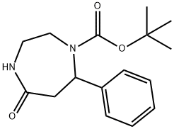 tert-Butyl 5-oxo-7-phenyl-1,4-diazepane-1-carboxylate Struktur