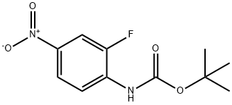 2-氟-4-硝基苯基氨基甲酸叔丁基酯, 220913-42-8, 结构式