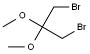 1,3-ジブロモ-2,2-ジメトキシプロパン 化学構造式