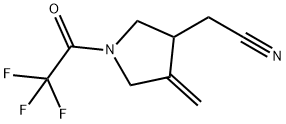3-Pyrrolidineacetonitrile, 4-methylene-1-(trifluoroacetyl)- (9CI) Struktur