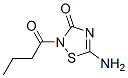 1,2,4-Thiadiazol-3(2H)-one,  5-amino-2-(1-oxobutyl)- Structure