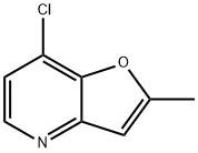 7-CHLORO-2-METHYL-FURO[3,2-B]PYRIDINE 化学構造式