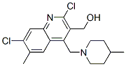 2,7-二氯-6-甲基-4-[(4-甲基-1-哌啶基)甲基]-3-喹啉甲醇 结构式