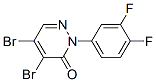 4,5-DIBROMO-2-(3,4-DIFLUOROPHENYL)-3(2H)-PYRIDAZINONE,221031-08-9,结构式