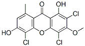 2,4,5-Trichloro-1,6-dihydroxy-3-methoxy-8-methyl-9H-xanthen-9-one 结构式