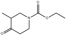 3-甲基-4-氧代哌啶-1-甲酸乙酯 结构式