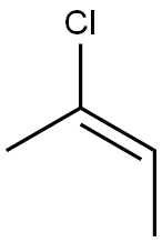 (E)-2-クロロ-2-ブテン 化学構造式