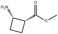 Cyclobutanecarboxylic acid, 2-amino-, methyl ester, (1R,2S)- (9CI) Struktur