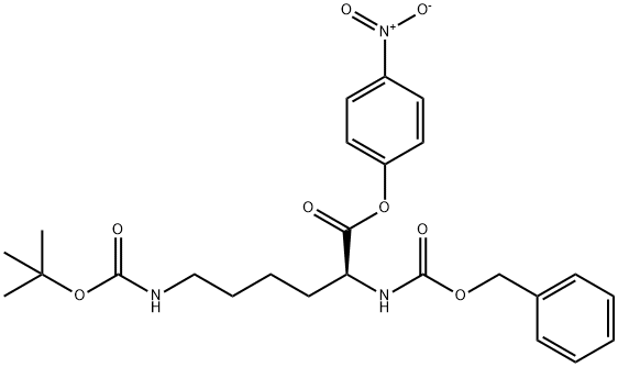 N6-[(1,1-ジメチルエトキシ)カルボニル]-N2-[(ベンジルオキシ)カルボニル]-L-リシン4-ニトロフェニル 化学構造式