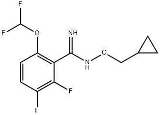 N-Cyclopropylmethoxy-6-difluoromethoxy-2,3-difluoro-benzamidine Structure