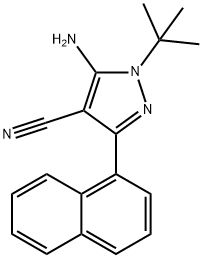 5-氨基-3-(1-萘基)-4-氰基-1-叔丁基吡唑,221243-34-1,结构式