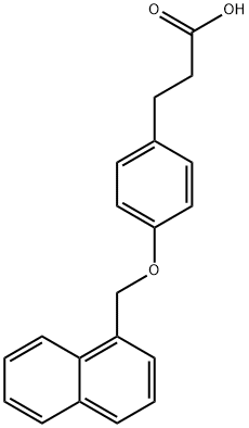 4-(1-NAPHTHALENYLMETHOXY)-BENZENEPROPANOIC ACID 结构式
