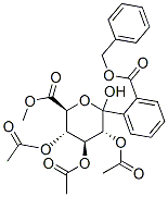 Methyl 1-((2-Benzyloxycarbonxyl)phenyl)-2,3,4-tri-O-acetyl--D-glucopyranuronate 结构式