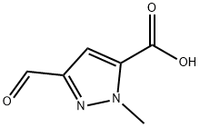 1H-Pyrazole-5-carboxylic acid, 3-formyl-1-methyl- (9CI) Structure