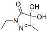 3H-Pyrazol-3-one,  2-ethyl-2,4-dihydro-4,4-dihydroxy-5-methyl- Struktur