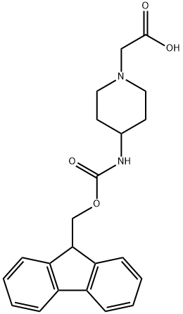 FMOC-4-氨基-(1-羧甲基)哌啶 结构式
