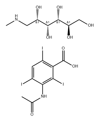 3-acetamido-2,4,6-triiodo-benzoate Structure