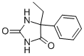 2,4-Imidazolidinedione, 5-ethyl-5-phenyl-, (+-)-,2216-93-5,结构式