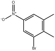 1-Bromo-2,3-dimethyl-5-nitrobenzene, 3-Bromo-5-nitro-o-xylene 化学構造式